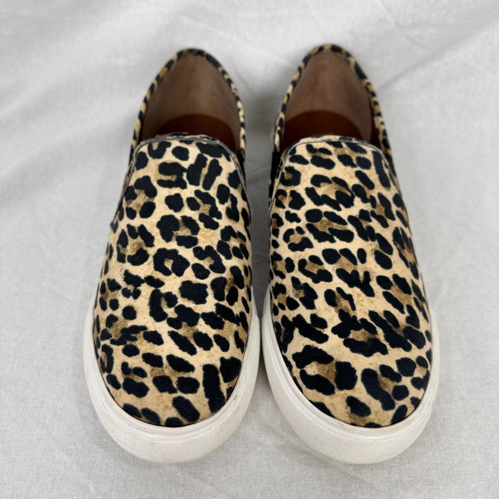 Steve Madden Safary‎ Leopard Print Slip On Sneakers Shoes Size 9M - Picture 12 of 13